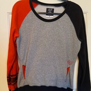 Fox Racing Gray and Orange Sweatshirt